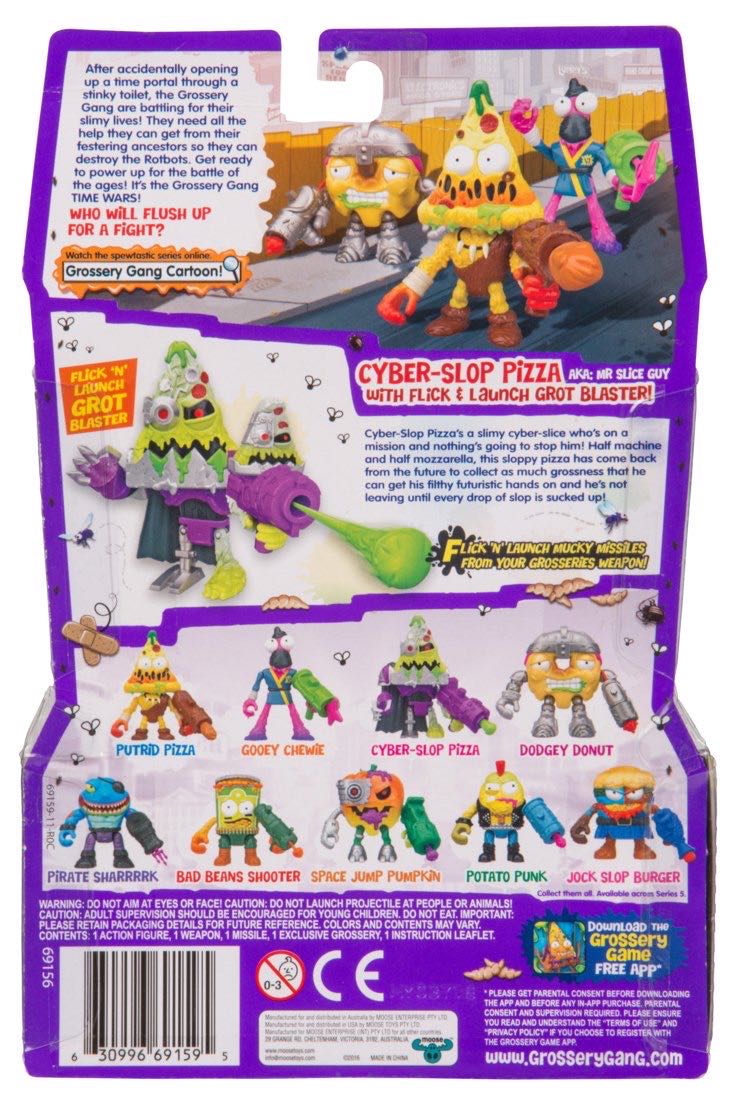 Grossery Gang: Cyber-Slop Pizza (Powered Up) - Moose Toys (Grossery Gang: Time Wars) action figure collectible - Main Image 3