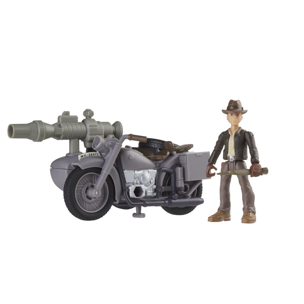 Indiana Jones 2.5”: INDIANA JONES with MOTORCYCLE and SIDECAR - Hasbro (Indiana Jones) action figure collectible [Barcode 5010994164720] - Main Image 3