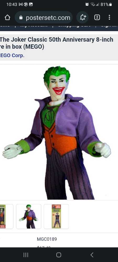 The Joker (50th Anniversary) - MEGO Corp. (World’s Greatest Super-Heroes!) action figure collectible [Barcode 850042500514] - Main Image 3