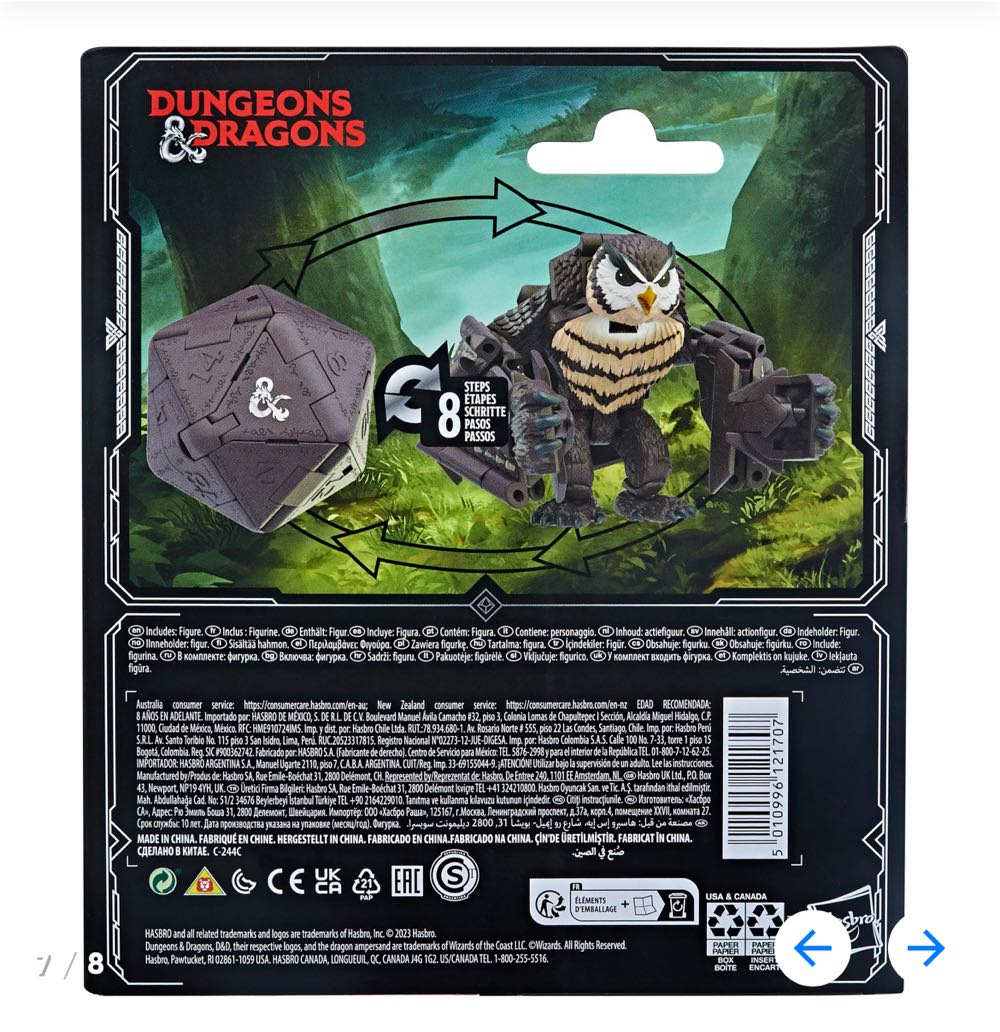 Dungeons & Dragons - Dicelings - Owlbear Collectible D&d Monster Dice Converting Giant D20 Action Figures Role Playing Dice - Hasbro (Dungeons & Dragons) action figure collectible [Barcode 5010996121707] - Main Image 2