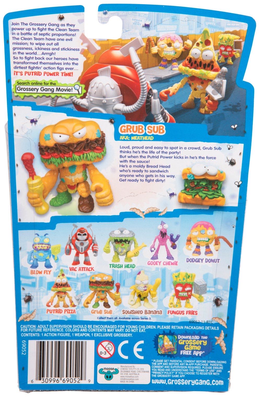 Grossery Gang: Powered Up Grub Sub - Moose Toys (Grossery Gang: Putrid Power) action figure collectible - Main Image 3