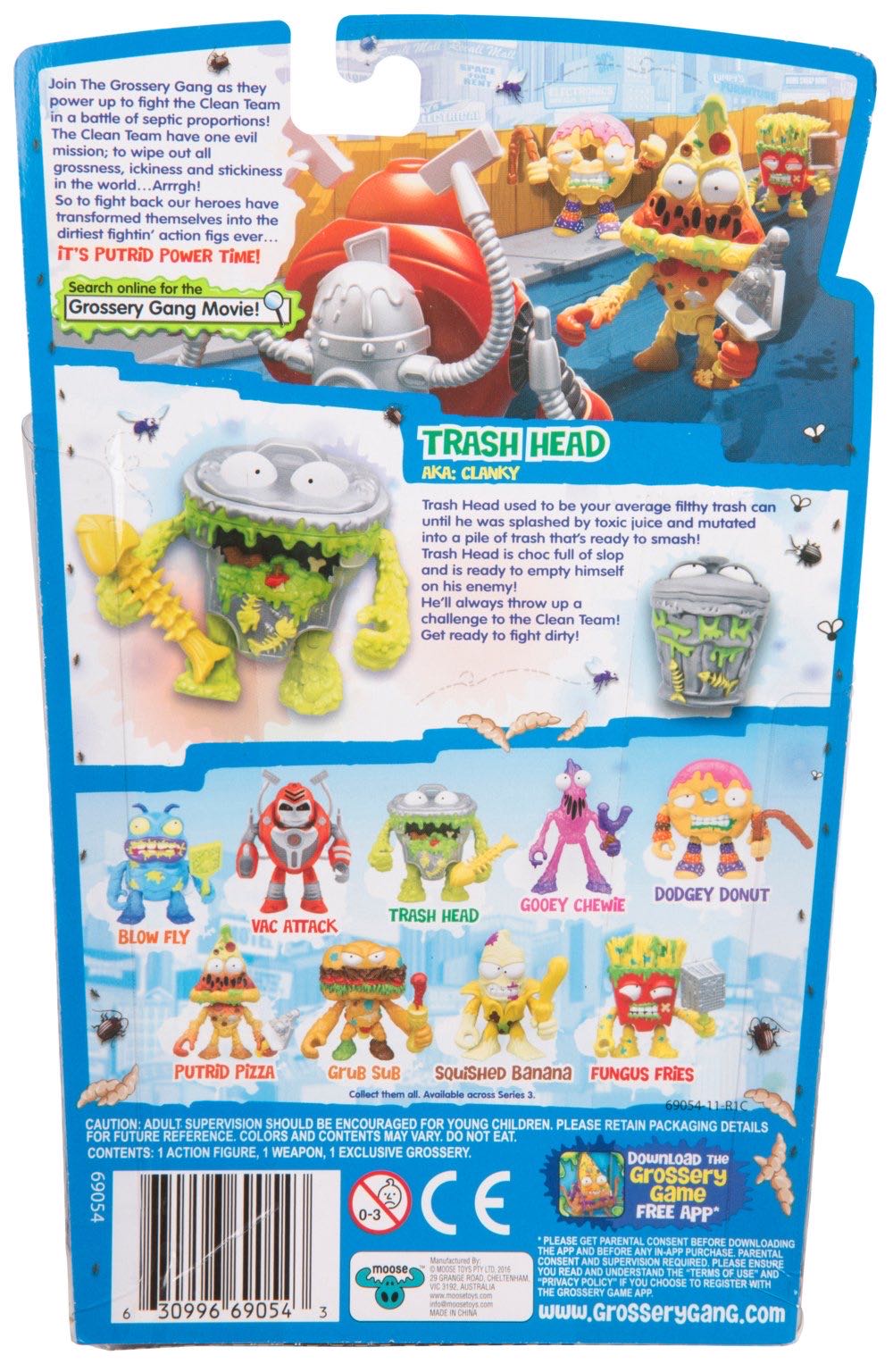 Grossery Gang: Trash Head  (Powered Up) - Moose Toys (Grossery Gang: Putrid Power) action figure collectible - Main Image 3