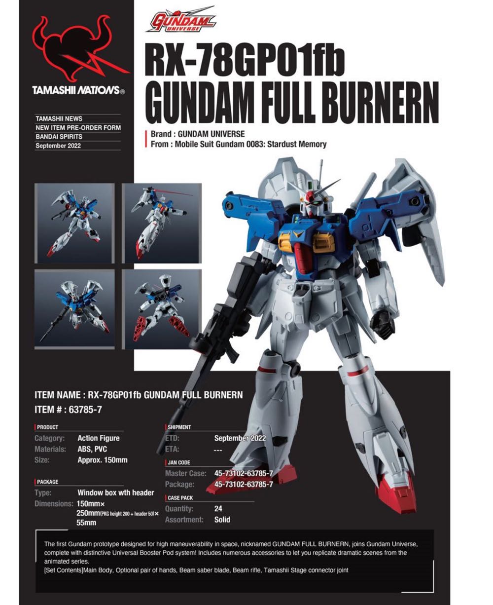 RX-78GP01fb Gundam Full Burnern - Ban Dai (Gundam) action figure collectible - Main Image 4