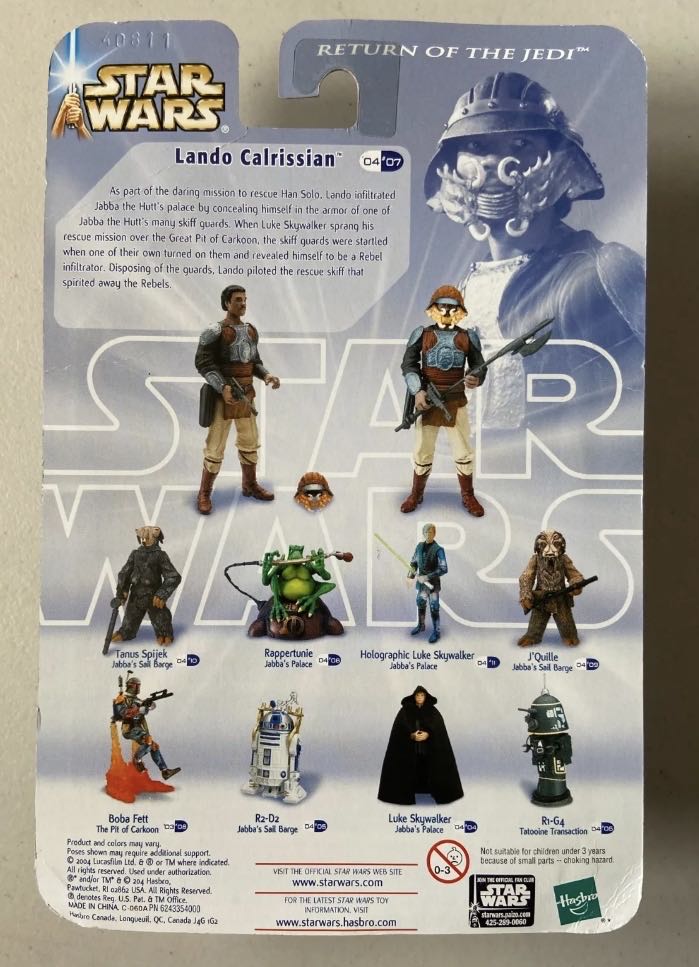 Lando Calrissian (Jabba’s Sail Barge) Saga [P3] ‘04 #07 - Hasbro (Star Wars Episode VI: Return of the Jedi) action figure collectible - Main Image 2