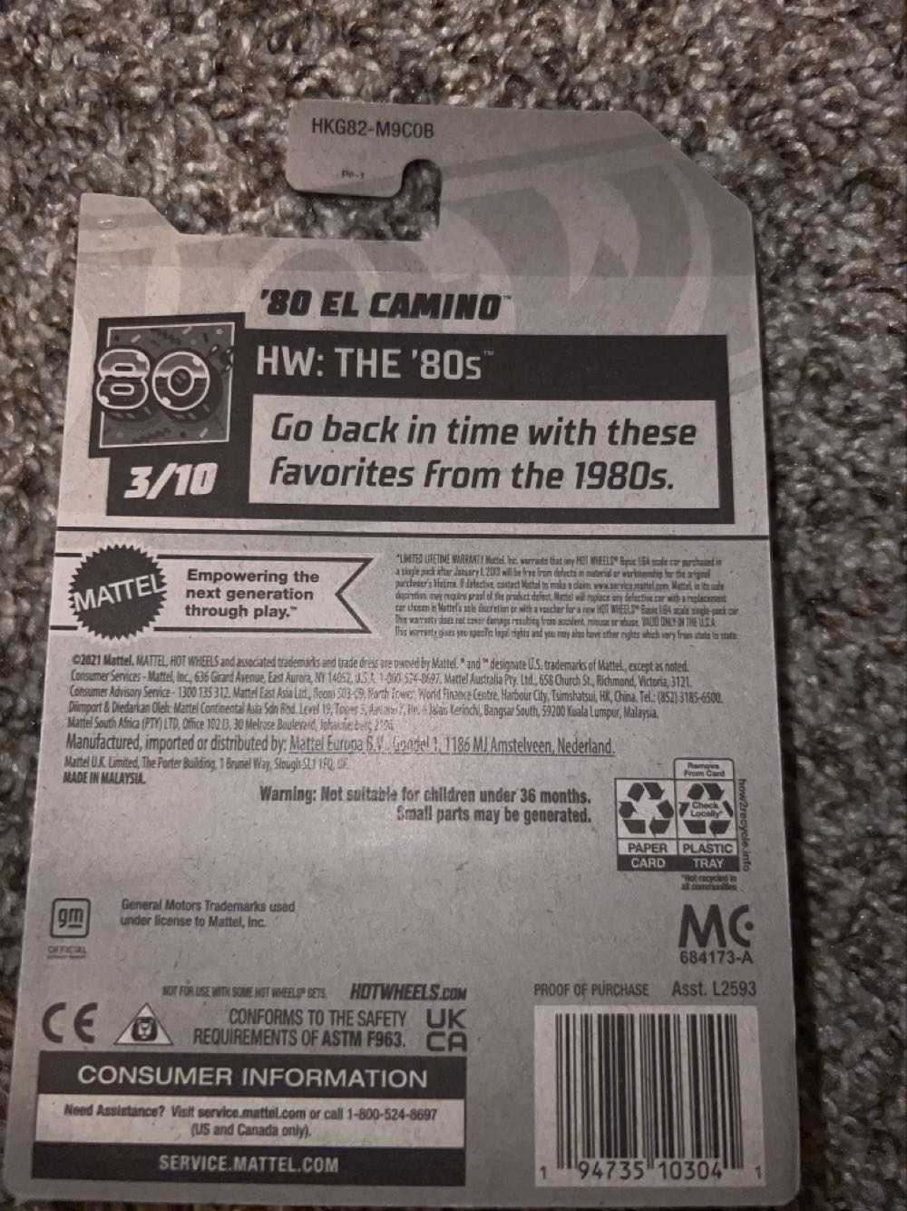 El Camino ‘80 - Mattel (Hotwheels The 80s) action figure collectible - Main Image 2