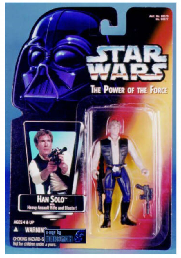Star Wars: Han Solo (w/Heavy Assault Rifle & Blaster - Kenner (Power of The Force 2) action figure collectible - Main Image 3