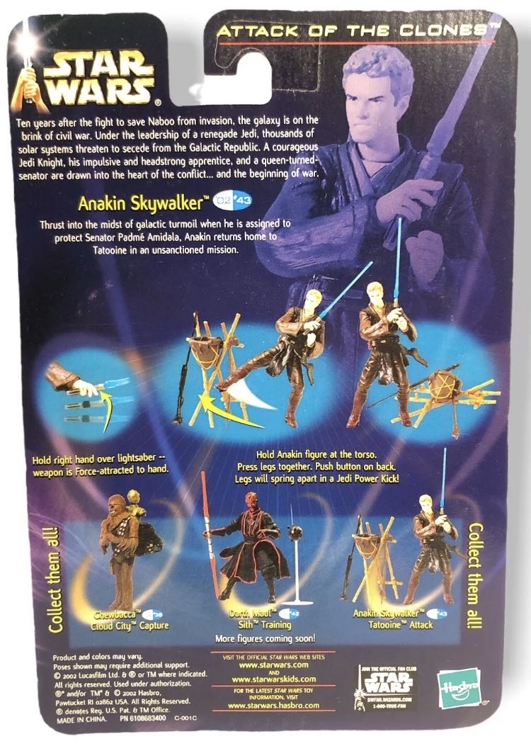 Anakin Skywalker (Tatooine Attack) Saga [P1] ‘02 #43 - Hasbro (Star Wars Episode II Attack of the Clones) action figure collectible - Main Image 2