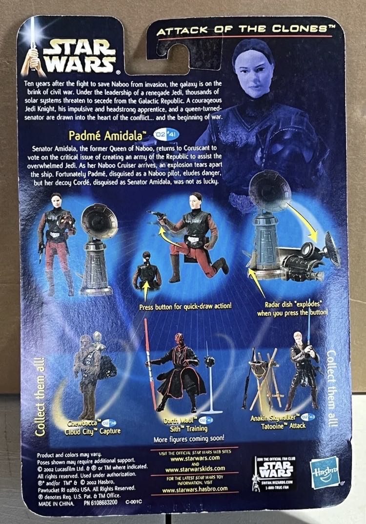 Padmé Amidala (Coruscant Attack) Saga [P1] ‘02 #41 - Hasbro (Star Wars Episode II Attack of the Clones) action figure collectible - Main Image 2