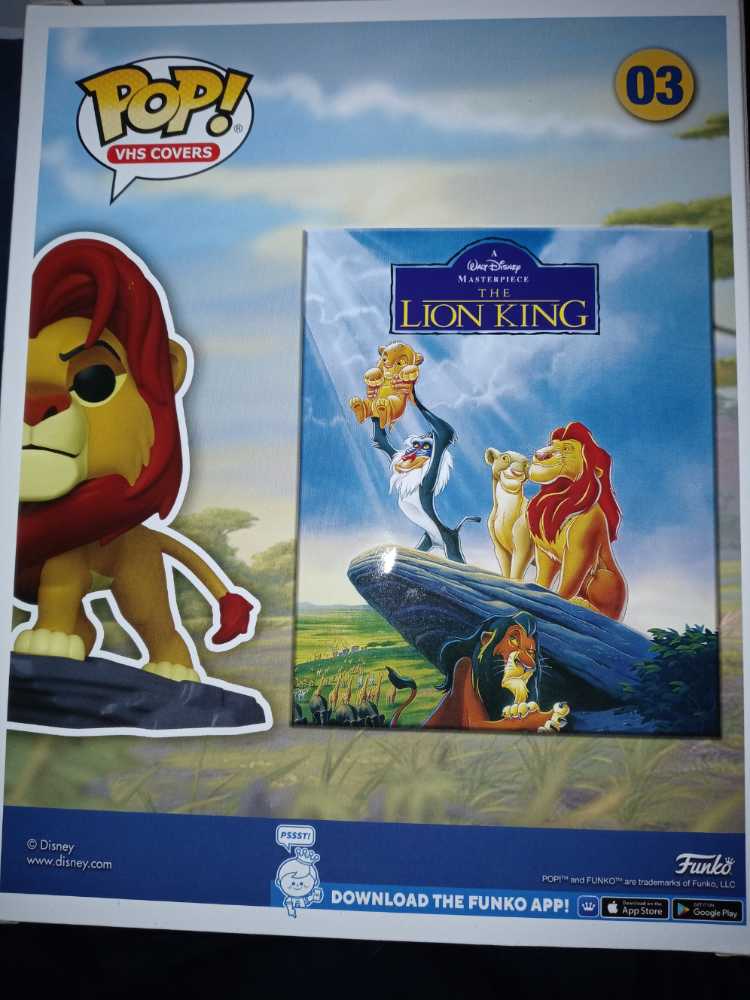 03 Simba on Pride Rock (Size) - Disney: The Lion King - Funko (Funko Pop! VHS Covers) action figure collectible [Barcode 889698602495] - Main Image 2