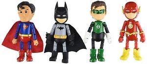 Nib Herocross Justice League Mini Hmf Box Of 4 Justice Series Hybrid Figuration Dc 0.5 Die Cast ’’dc Comics’’ Sealed New Set  action figure collectible [Barcode 4897058783001] - Main Image 1