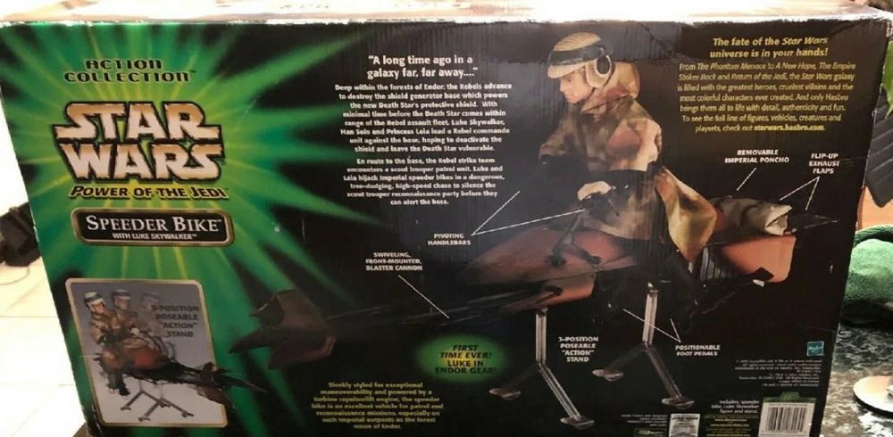 Luke Skywalker with Speeder Bike - Hasbro (Star Wars Return Of The Jedi) action figure collectible - Main Image 2