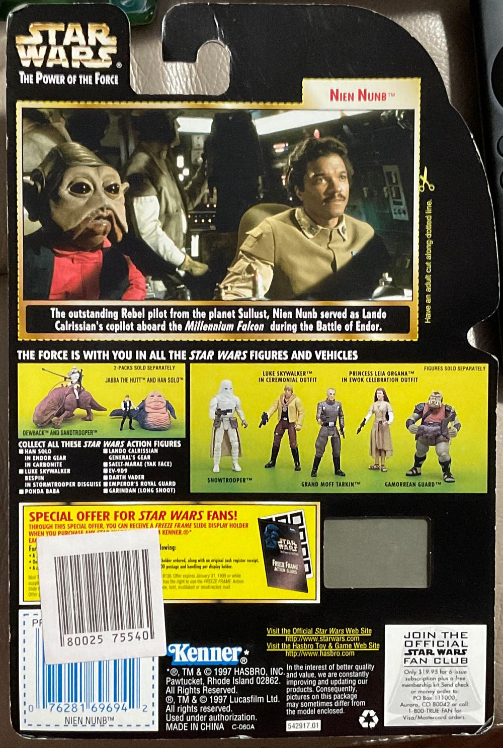 Power Of The Force (FF) - Nien Nunb - Hasbro (Return Of The Jedi) action figure collectible - Main Image 2