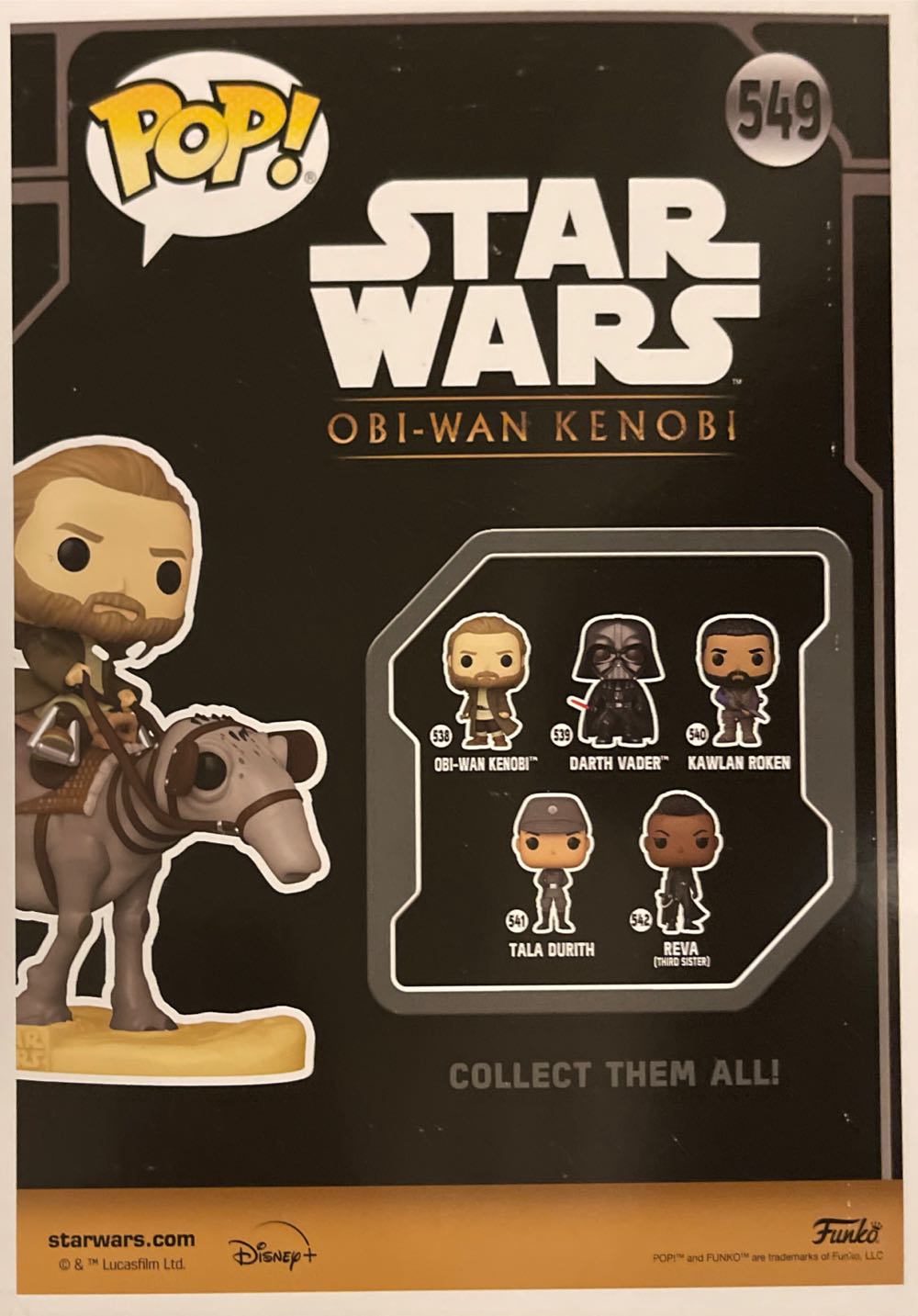 Pop: Funko Pop! Deluxe: Star Wars Ben Kenobi On Eopie Multicolor 64554  action figure collectible [Barcode 889698645546] - Main Image 2