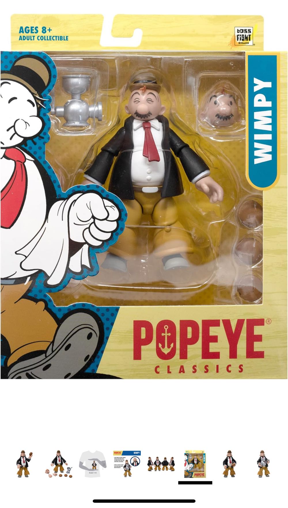 Wimpy J. Wellington - Boss Fight Studios (Popeye the Sailor) action figure collectible [Barcode 814800023257] - Main Image 4