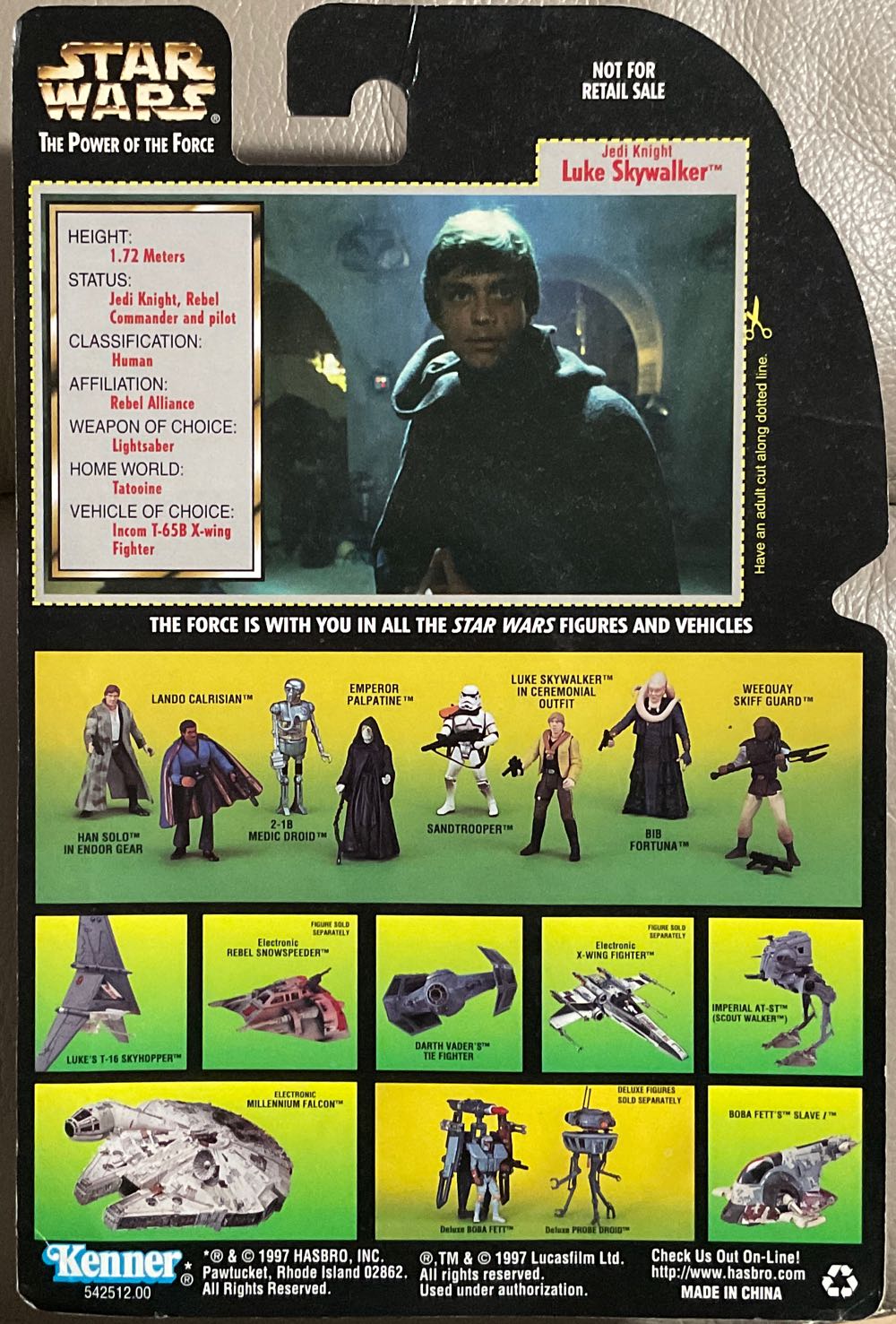 Power Of The Force (GC) - Luke Skywalker - Hasbro (Return Of The Jedi) action figure collectible - Main Image 2