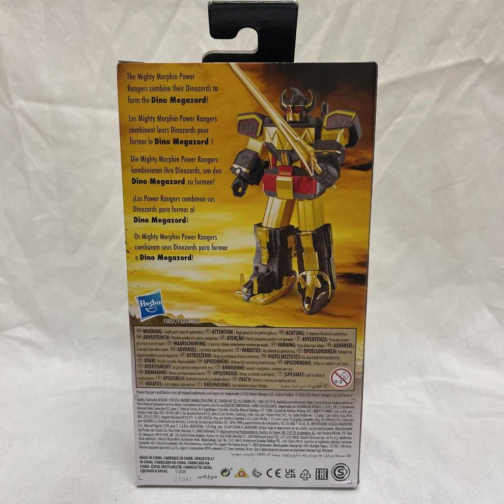 Mighty Morphin Power Rangers Dino Black Gold Dino Megazord Warrior Mode New Power Rangers Mighty Morphin Dino Zord White Tigerzord & Box In Black Gold Hasbro Vhs Brand  action figure collectible [Barcode 5010993977604] - Main Image 2