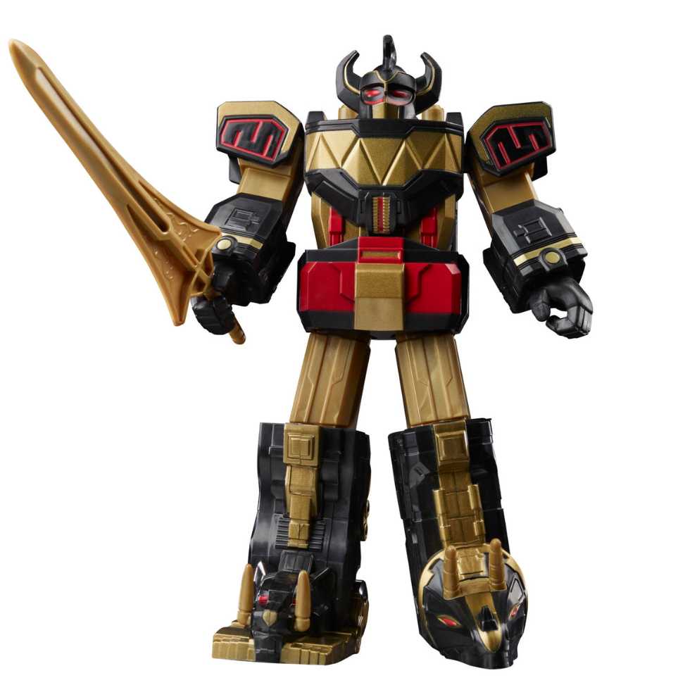Mighty Morphin Power Rangers Dino Black Gold Dino Megazord Warrior Mode New Power Rangers Mighty Morphin Dino Zord White Tigerzord & Box In Black Gold Hasbro Vhs Brand  action figure collectible [Barcode 5010993977604] - Main Image 3