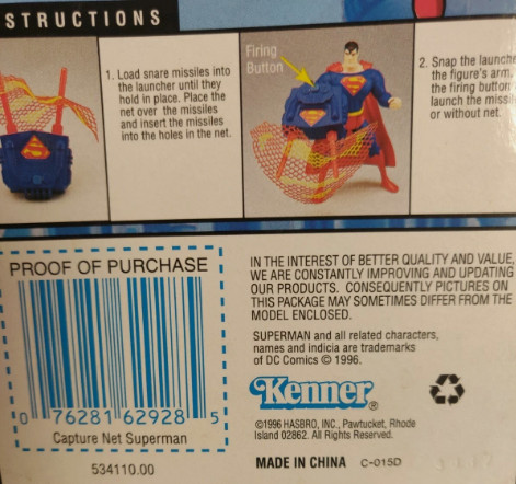 Superman TAS : Capture Net Superman - Kenner (Superman: The Animated Series) action figure collectible [Barcode 076281629285] - Main Image 5
