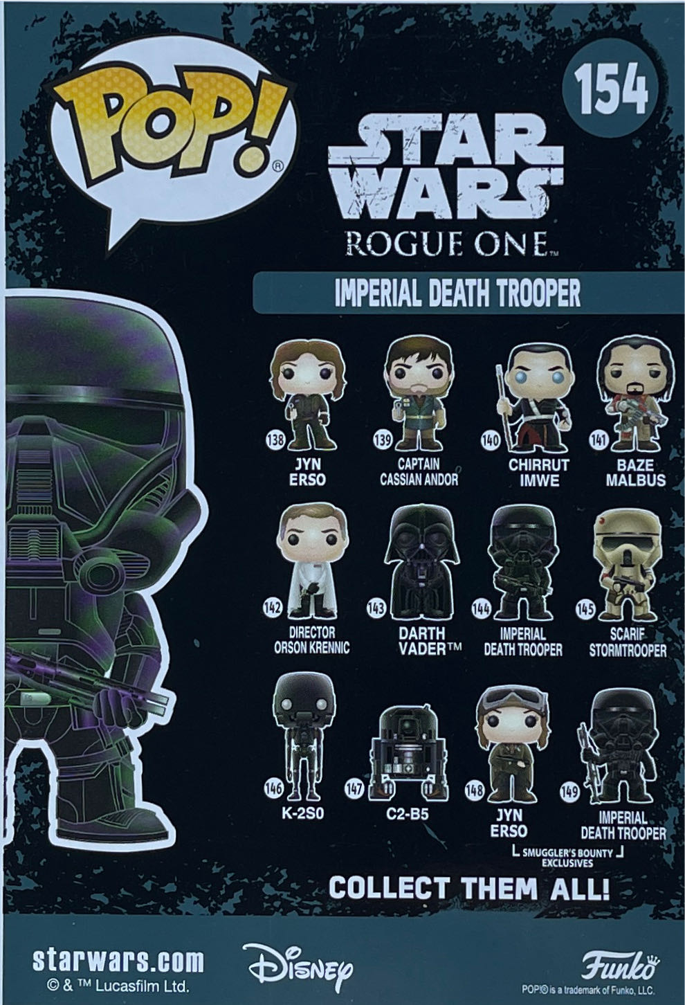 Funko Pop Star Wars Rogue One Exclusive Chrome Imperial Death Trooper - Funko (Rogue One) action figure collectible [Barcode 889698104654] - Main Image 2