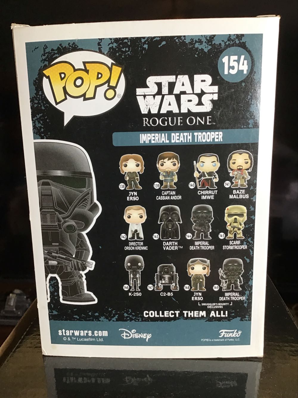 Funko Pop Star Wars Rogue One Exclusive Chrome Imperial Death Trooper - Funko (Rogue One) action figure collectible [Barcode 889698104654] - Main Image 3