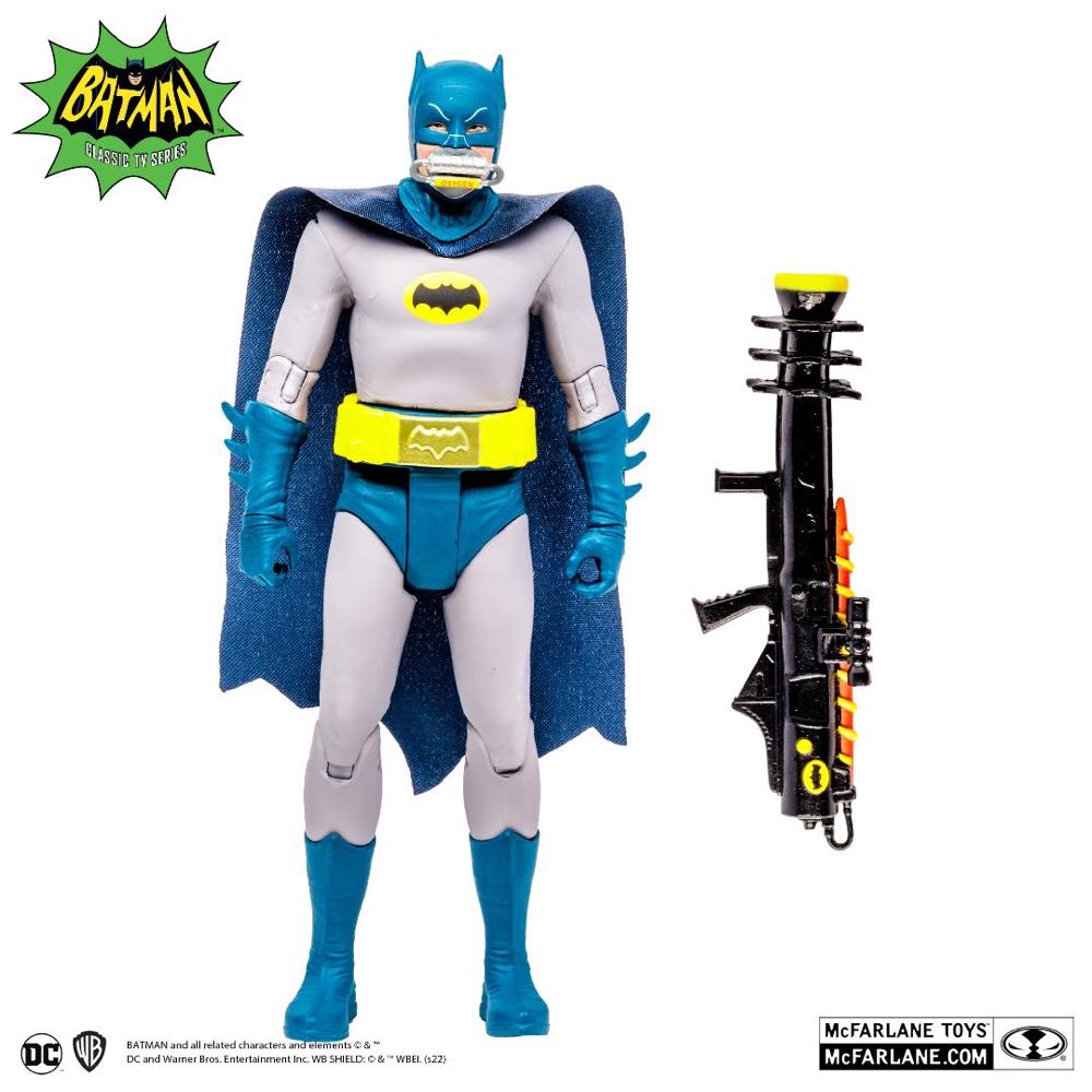 Batman (w/Oxygen Mask) - McFarlane Toys (Batman ‘66) (Batman 1966 Classic TV Series) action figure collectible [Barcode 787926150261] - Main Image 2