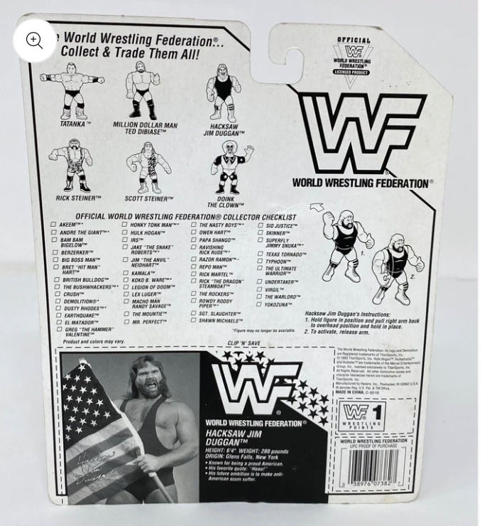 Hasbro Series #9 - WWF Hasbro (Hacksaw Jim Duggan) action figure collectible - Main Image 2