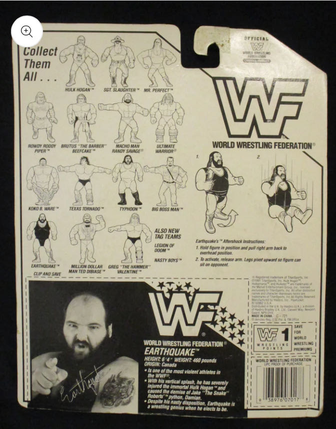 Hasbro Series #3 - WWF Hasbro (Earthquake) action figure collectible - Main Image 2