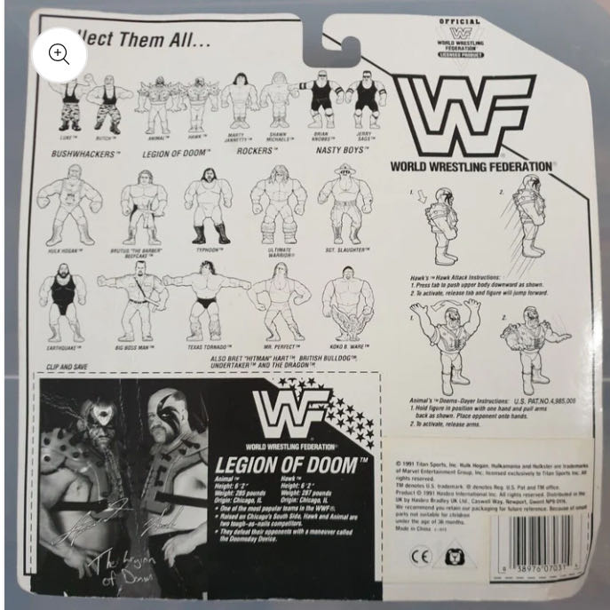 Hasbro Series #4 - WWF Hasbro (Hawk) action figure collectible - Main Image 2