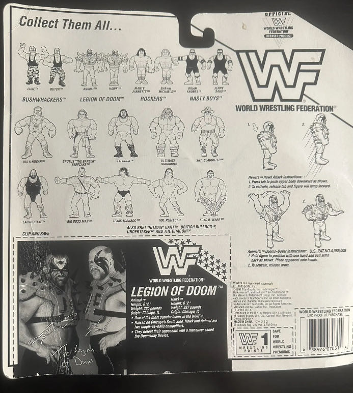 Hasbro Series #4 - WWF Hasbro (Hawk) action figure collectible - Main Image 4