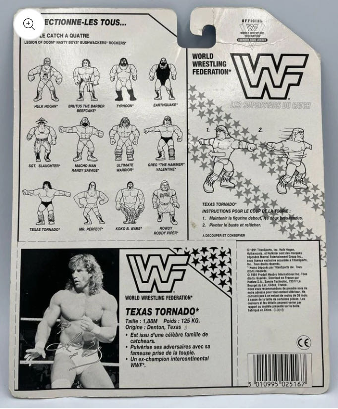 Hasbro Series #3 - WWF Hasbro (Texas Tornado) action figure collectible - Main Image 2