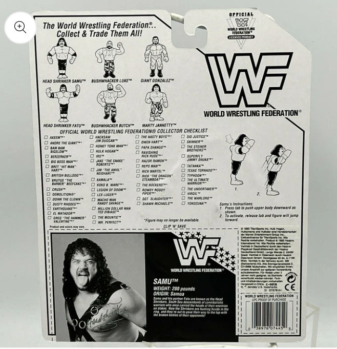 Hasbro Series #10 - WWF Hasbro (Samu) action figure collectible - Main Image 2
