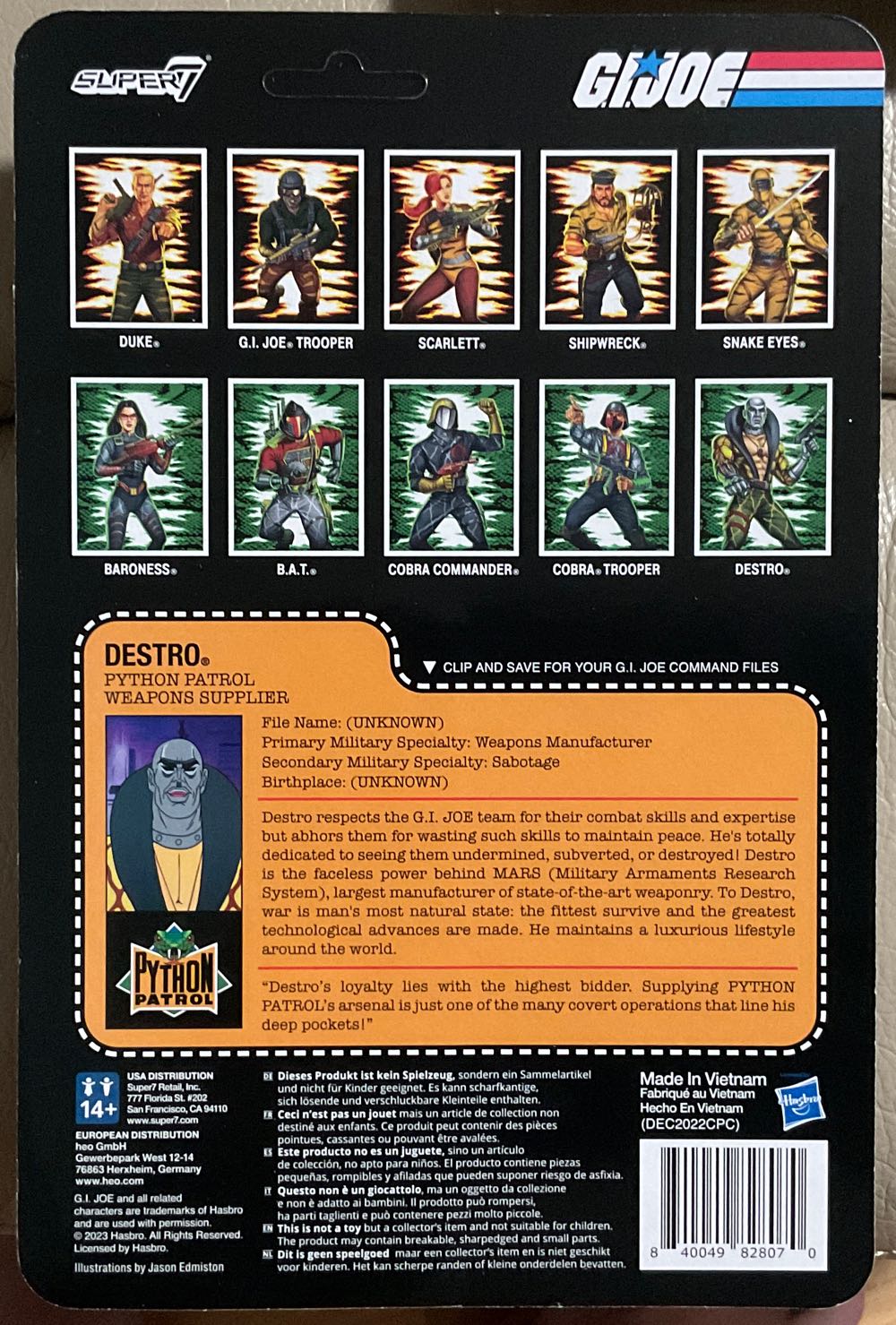 G.I. Joe (Super7) - Destro - Hasbro (G.I. Joe (Super7)) action figure collectible - Main Image 2