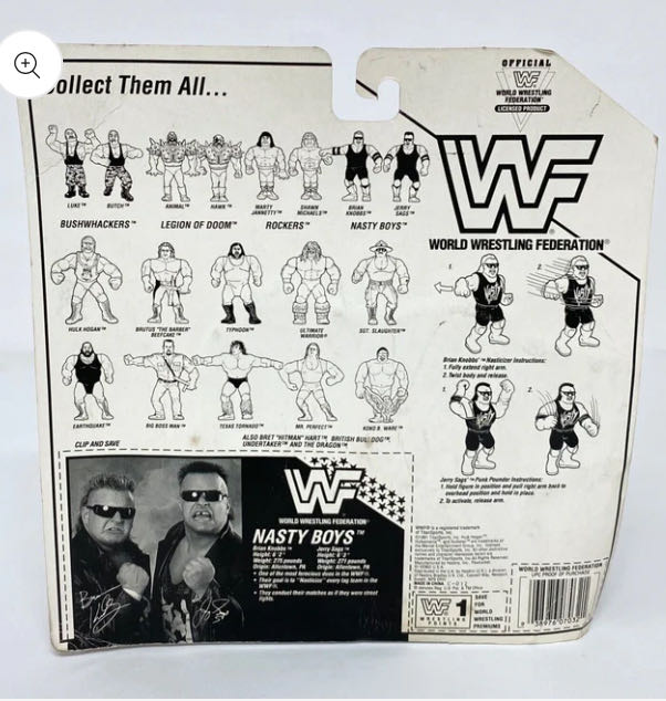 Hasbro Series #4 - WWF Hasbro (The Nasty Boys Brian knobs & Jerry Saggs) action figure collectible - Main Image 2