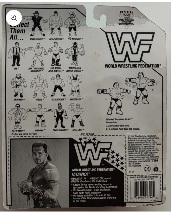 Hasbro Series #6 - WWF Hasbro (Tatanka) action figure collectible - Main Image 2