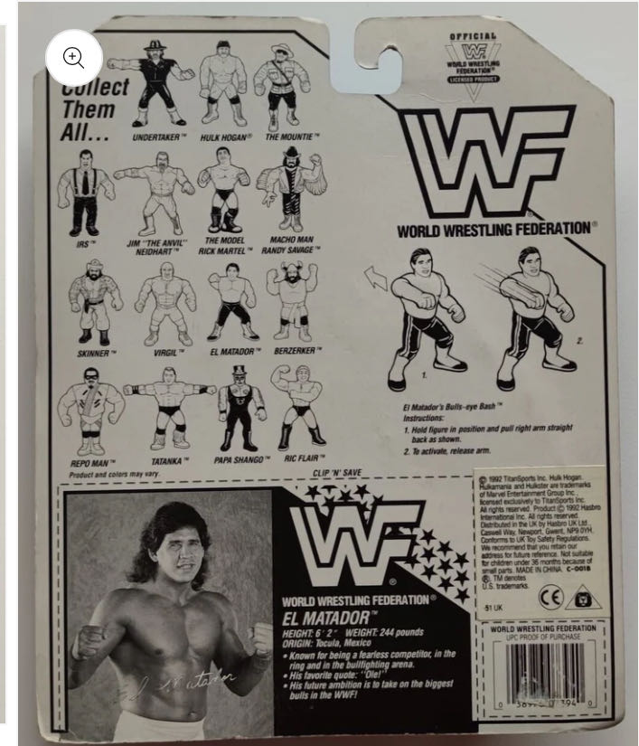 Hasbro Series #6 - WWF Hasbro (Tito Santana) action figure collectible - Main Image 2