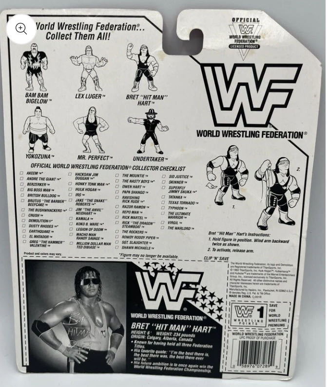 Bret The Hitman Hart - Mattel (WWF Hasbro Series 8) action figure collectible - Main Image 2