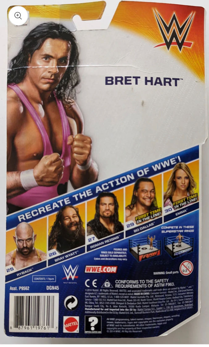 Basic Series #49 - Mattel Basic (Bret “The Hitman” Hart) action figure collectible - Main Image 2