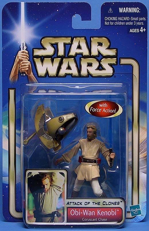 Star Wars: Obi-Wan Kenobi (Coruscant Chase) (II-03) - Hasbro (Star Wars: Episode II: Attack of the Clones) action figure collectible - Main Image 2