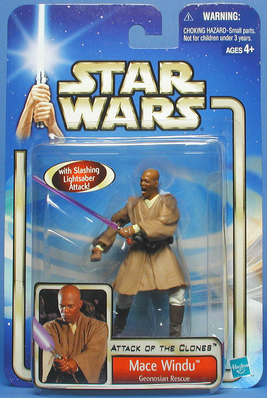 Star Wars: Mace Windu (Geonosian Rescue) (II-28) - Hasbro (Star Wars: Episode II: Attack of the Clones) action figure collectible - Main Image 2