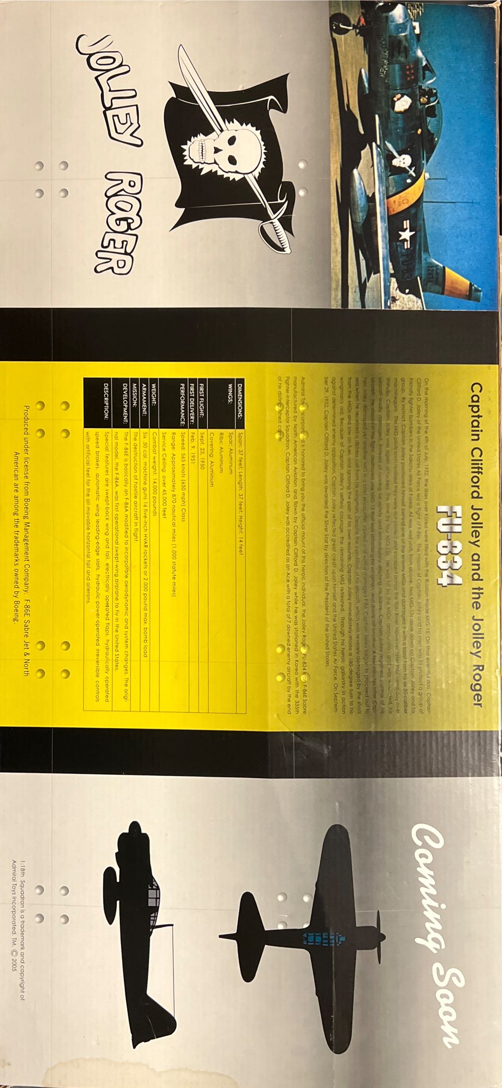 North American F-86E Sabre - Admiral Toys Inc action figure collectible [Barcode 859182001004] - Main Image 3