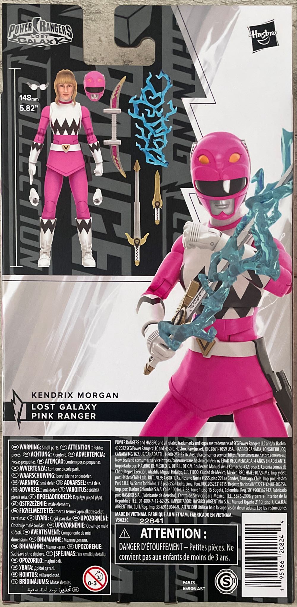 Lost Galaxy Pink Ranger - Hasbro (Power Rangers Lightning Collection) action figure collectible [Barcode 195166208244] - Main Image 2