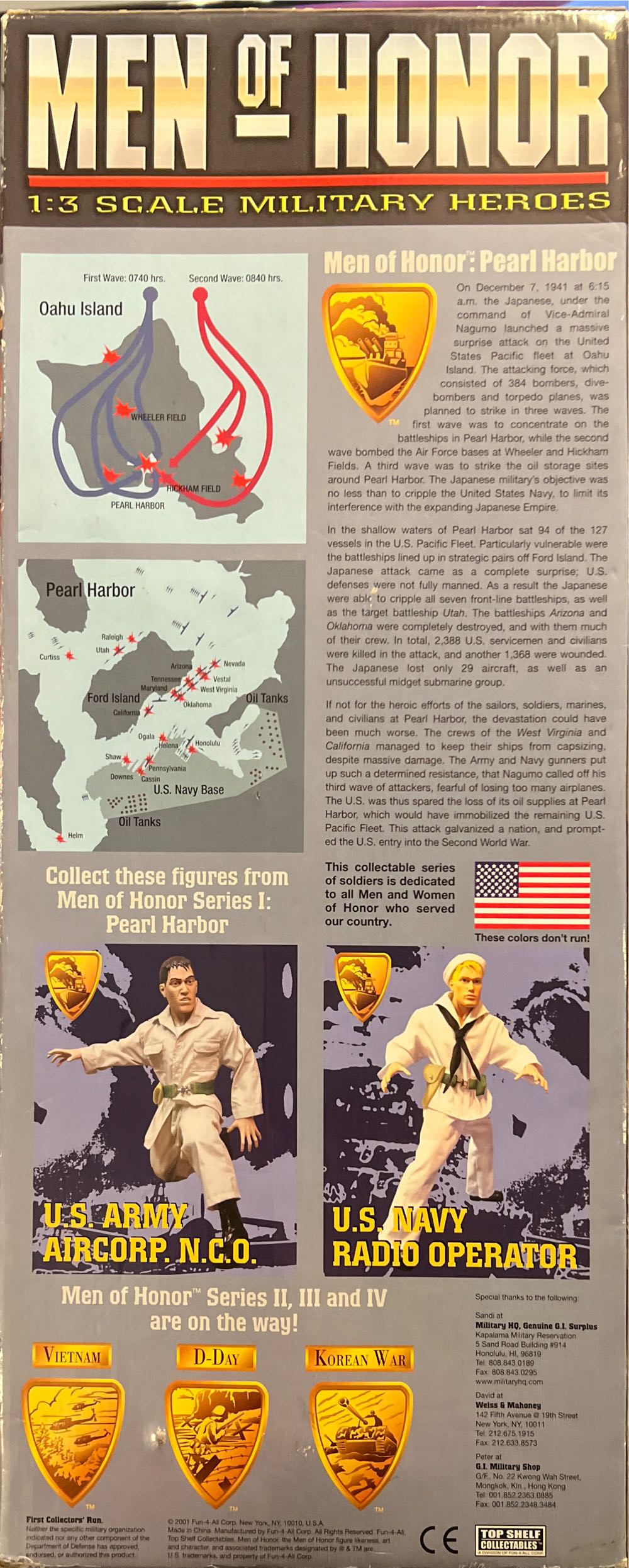 Top Shelf Collectibles Men Of Honor Pearl Harbor 60th Anniversary U.S. Army Aircorp N.C.O.World War II Series 1 - Fun-4-All Corp (Top Shelf Collectables World War II  Series 1) action figure collectible [Barcode 718080117012] - Main Image 2