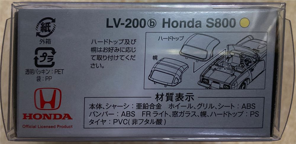 Honda S800 Closed Top - TomyTec action figure collectible [Barcode 4543736320173] - Main Image 2