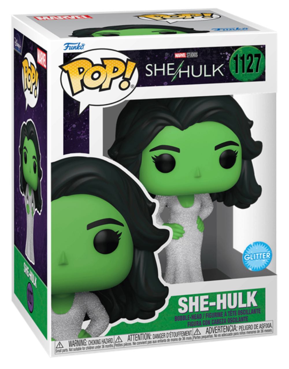 She-Hulk (She-Hulk) 1127 Glitter - Funko (She-Hulk) action figure collectible [Barcode 889698641975] - Main Image 2