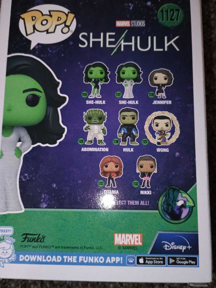 She-Hulk (She-Hulk) 1127 Glitter - Funko (She-Hulk) action figure collectible [Barcode 889698641975] - Main Image 3