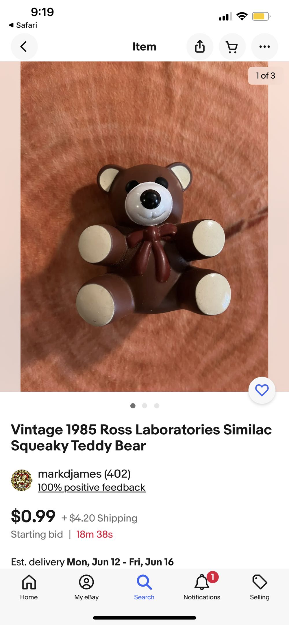 Ross Laboratories Rubber Bear - Ross laboratories action figure collectible - Main Image 3
