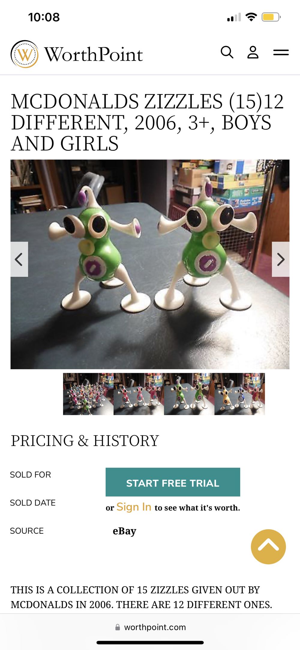 MCDONALDS ZIZZLES  action figure collectible - Main Image 3