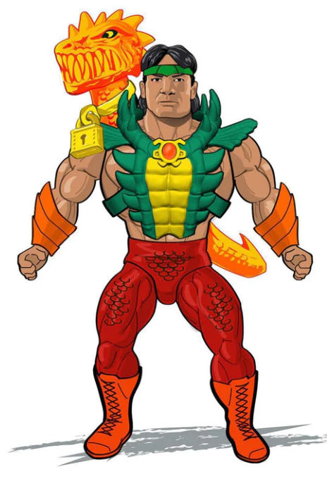 Motu Series #5 - Mattel Motu (Ricky “The Dragon” Steamboat) action figure collectible - Main Image 2