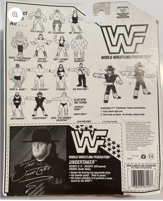 Hasbro Series #4 - WWF Hasbro (Undertaker) action figure collectible - Main Image 2
