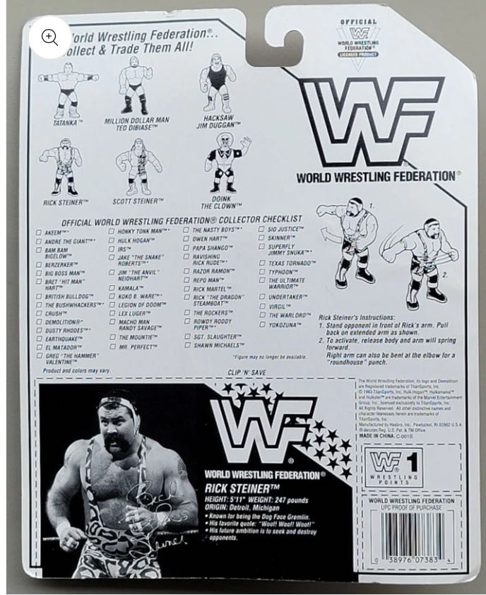 Hasbro Series #9 - WWF Hasbro (Rick Steiner) action figure collectible - Main Image 2